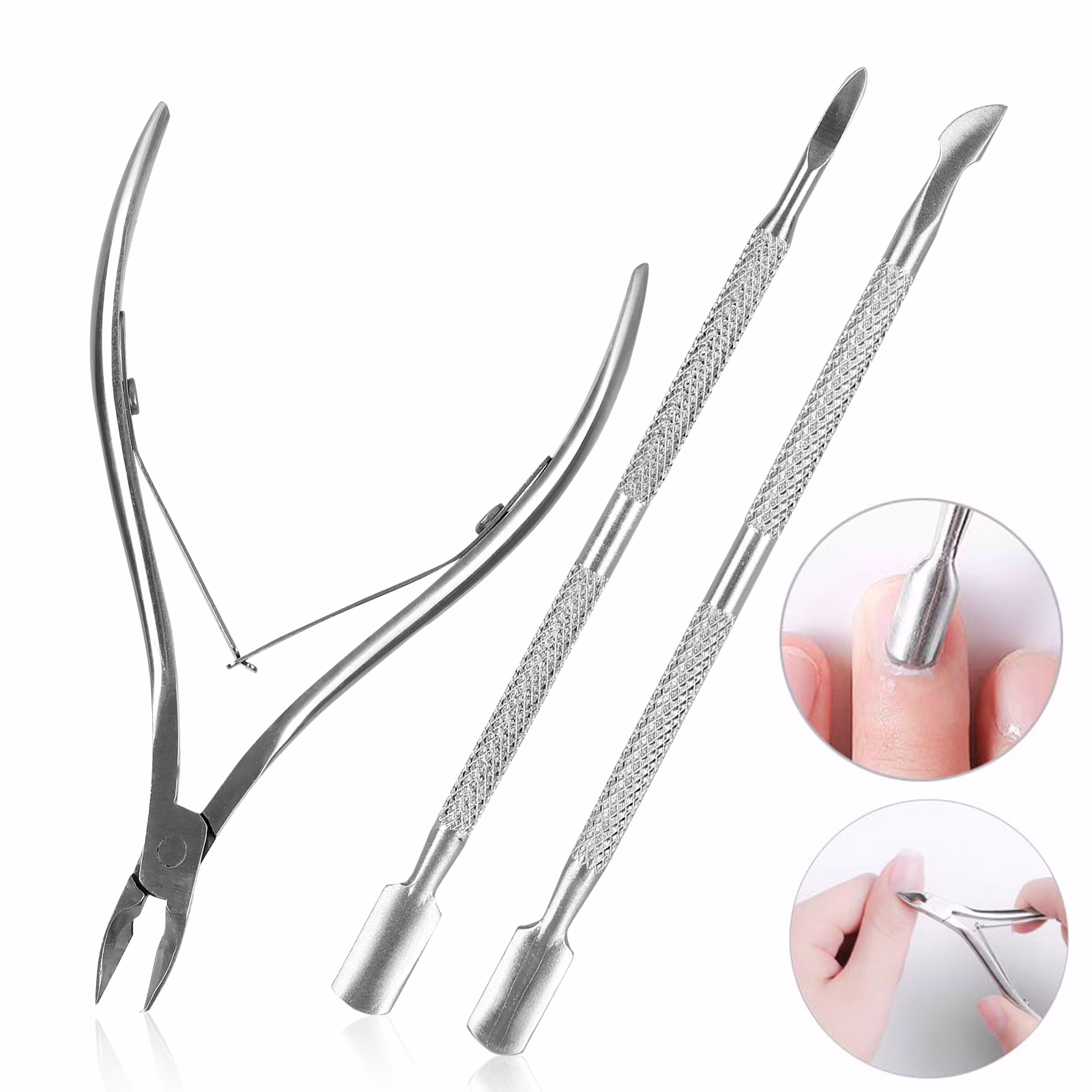 Stainless Steel Cuticle Nippers Set for Manicures & Singapore 